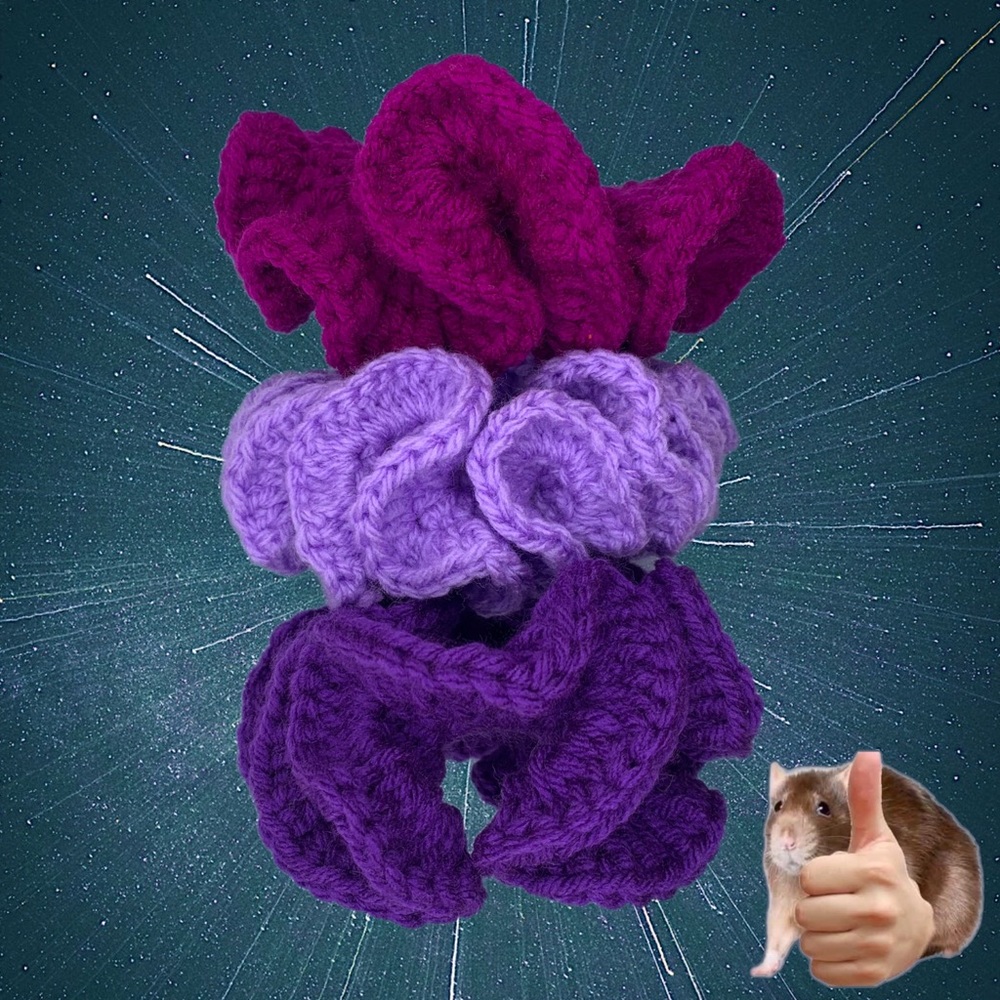 Triple pack customizable scrunchies